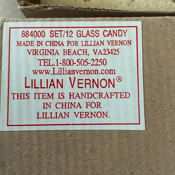 Lillian Vernon set of 10 glass candy pieces. - Picture 2 of 3